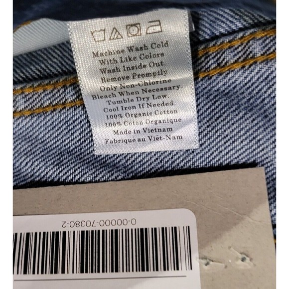 Everlane The 90s Cheeky Straight Jeans 100% Organic Cotton 29 Crop Stone defect - Picture 8 of 14